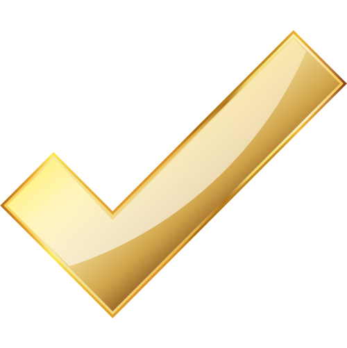 New Project (1) (1) A gold colored check mark on green background.