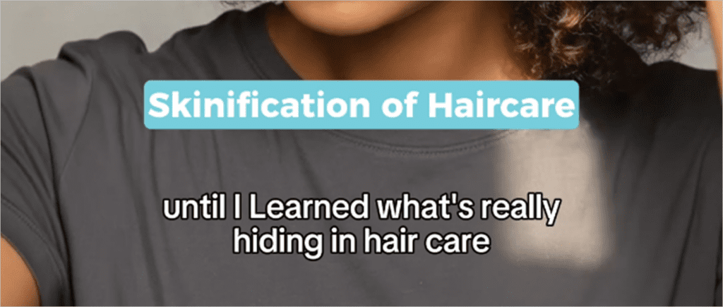 Text about haircare and hidden ingredients.